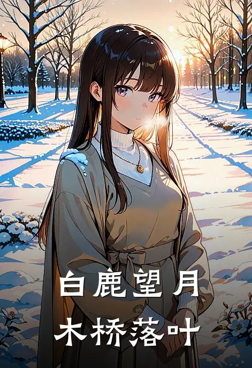 白鹿望月木桥落叶